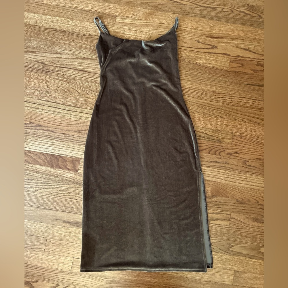 She & Sky Velvet Midi Dress